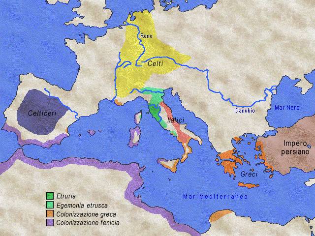 X - IV sec. a.C. Gli Etruschi, i Cartaginesi e le origini di Roma