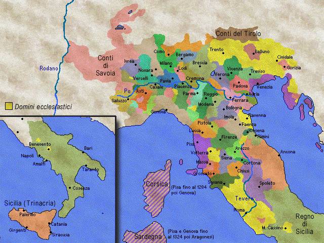 L'Italia all'inizio del XIV secolo