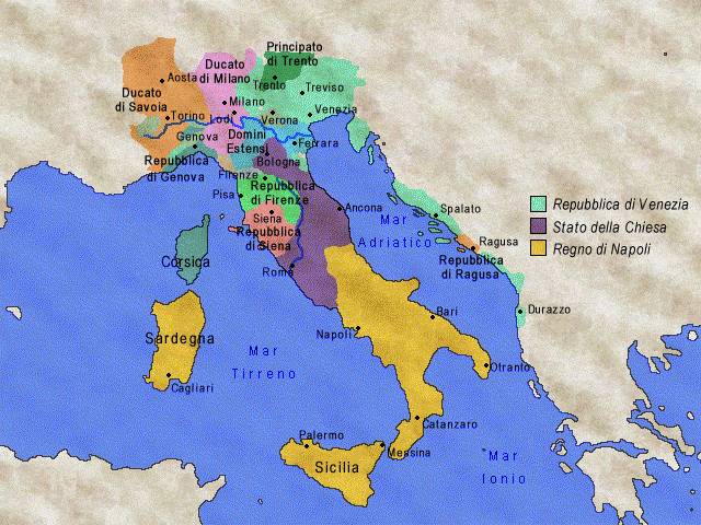 L'Italia nel 1454