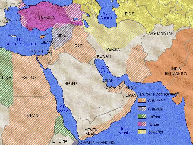 Il Medio Oriente coloniale - XX secolo