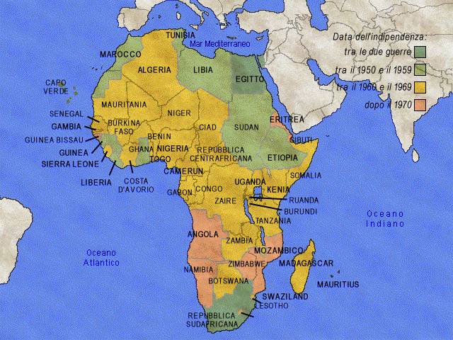 LAfrica indipendente dopo il 1970